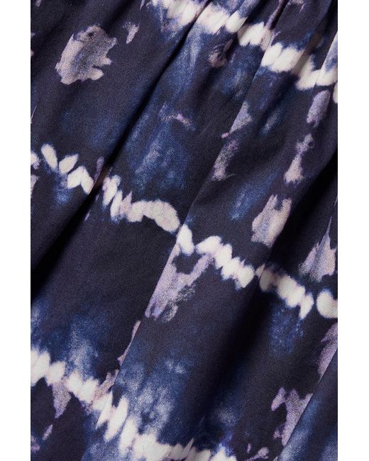 Altuzarra Blue Ashima Cutout Tie-dyed Cotton-blend Poplin Midi Dress