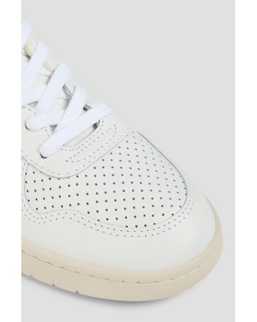 Veja White V-10 Leather Sneakers for men