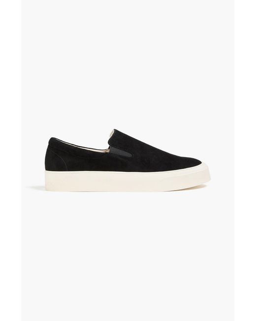 A.Emery Black August Suede Slip-On Sneakers