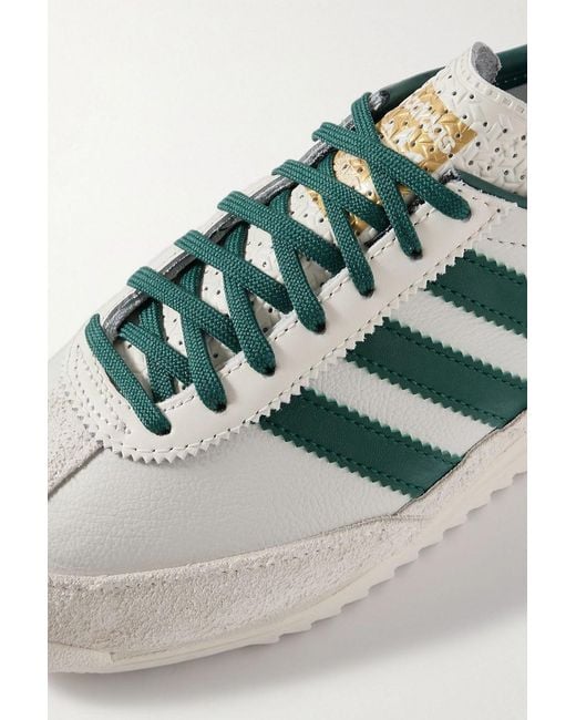 Adidas Blue Sl 72 Og Suede-Trimmed Leather Sneakers