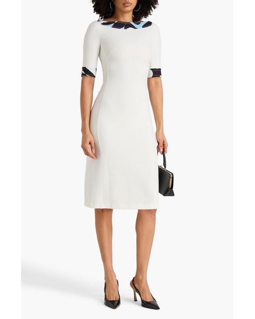 Emilio Pucci Black Printed Stretch-crepe Dress