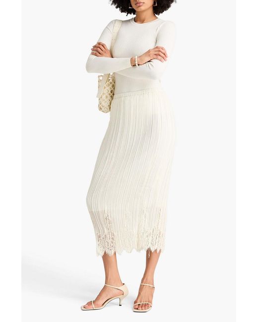 Zimmermann Natural Ribbed-Knit Top