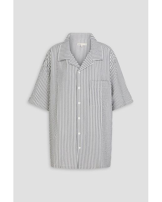 Onia Gray Striped Chambray Shirt for men