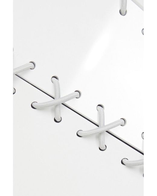Maticevski White Arsenic Lace-up Perspex Corset