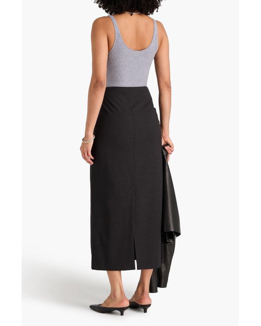 Theory Purple Ribbed Merino Wool Tank