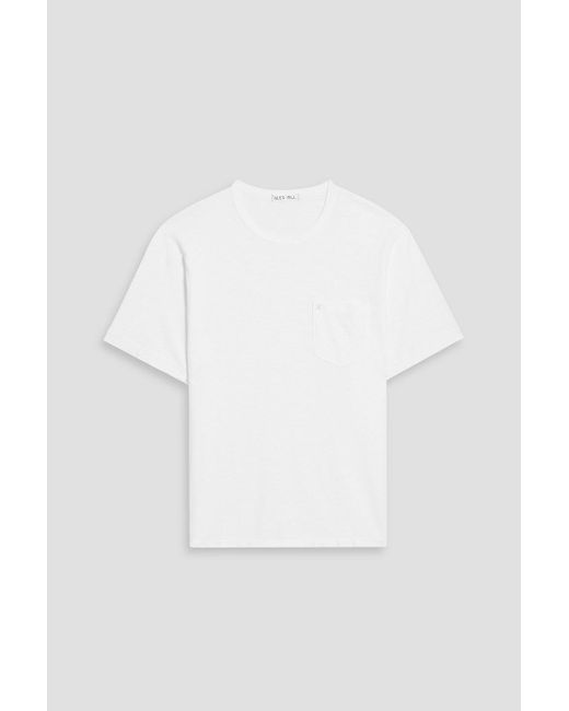 Alex Mill White Slub Cotton-jersey T-shirt for men