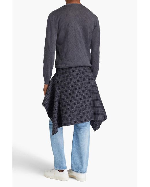 Missoni Blue Wool-Blend Sweater for men