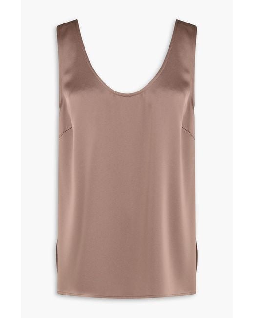A.Emery Brown Satin Top