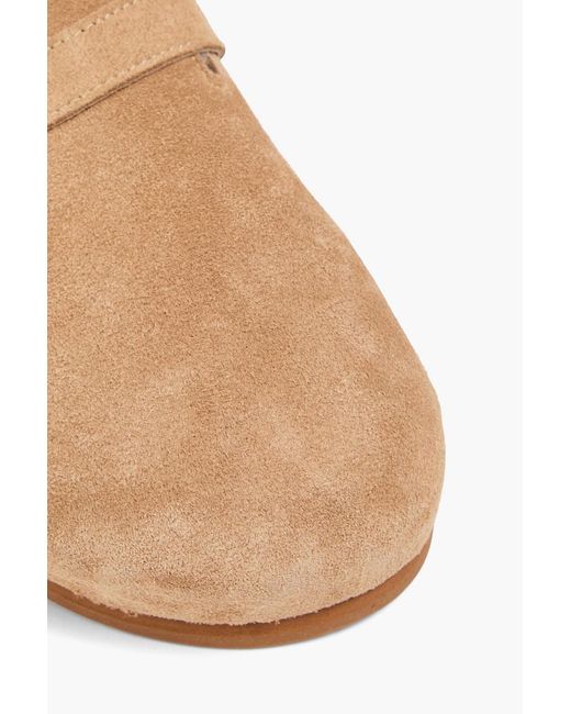 Ancient Greek Sandals White Vasilitsa Suede Clogs