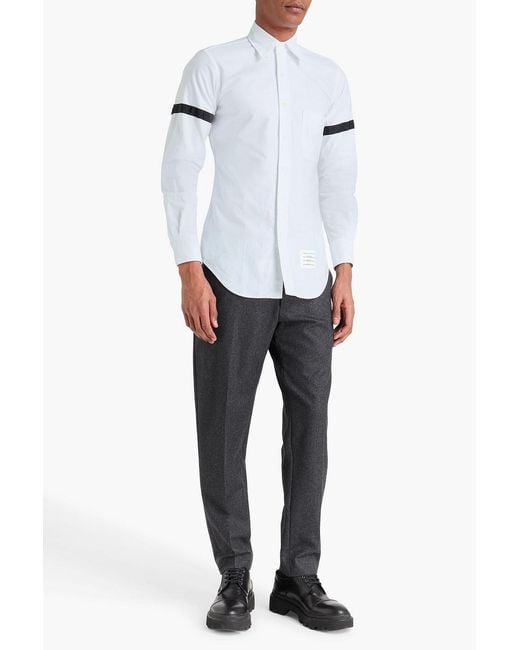 Thom Browne Blue Cotton Oxford Shirt for men