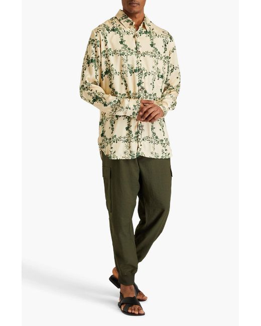 Nanushka Natural Jari Printed Cupro And Ecovero-blendtm Twill Shirt for men
