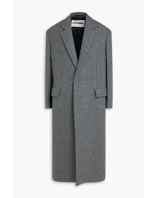 Jil Sander Gray Wool Coat for men