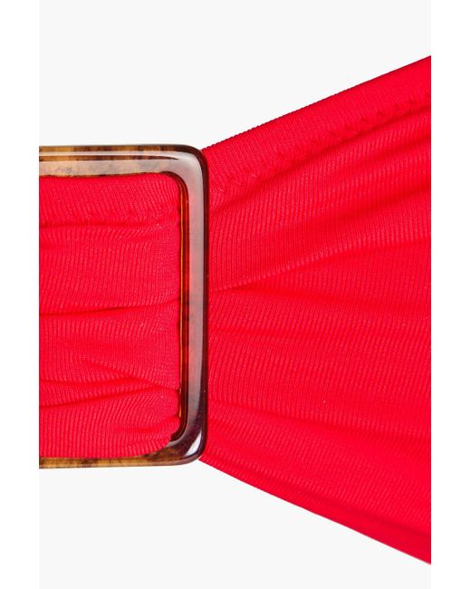 Melissa Odabash Red Calabria bandeau-bikini-oberteil mit verzierung