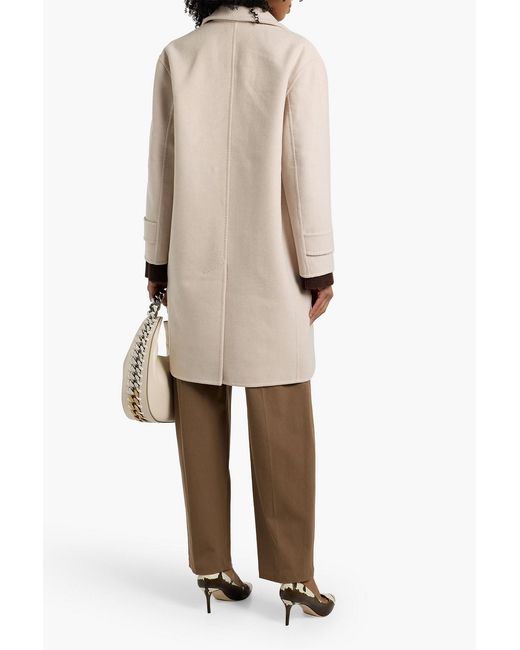 Max Mara Natural Nogara Double-Breasted Wool And Cashmere-Blend Felt Coat