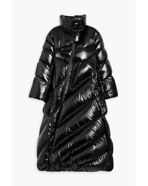 Perfect Moment Black Ariel Quilted Glossed Down Coat