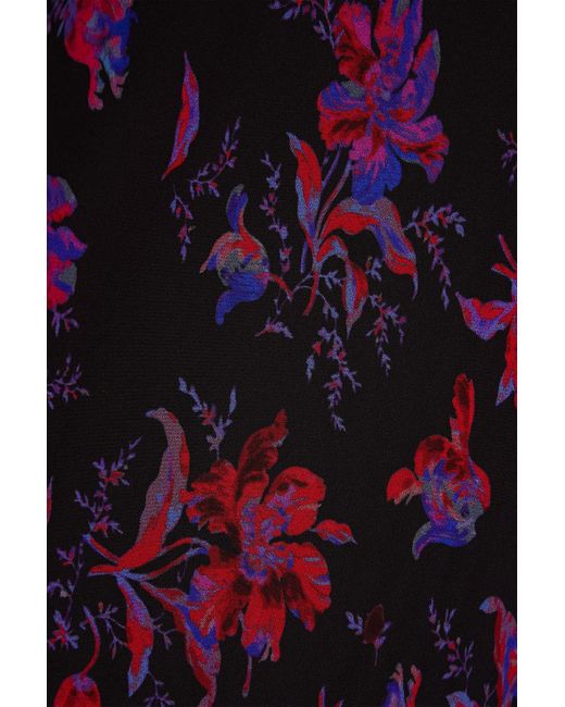 Purple Womens Dresses Rag & Bone Dresses Rag & Bone Synthetic Floral-print Georgette Midi Slip Dress in Black 