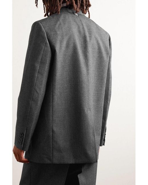 Thom Browne Gray Unstructured Wool Blazer for men