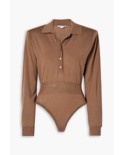 Stella McCartney Brown Wool Bodysuit