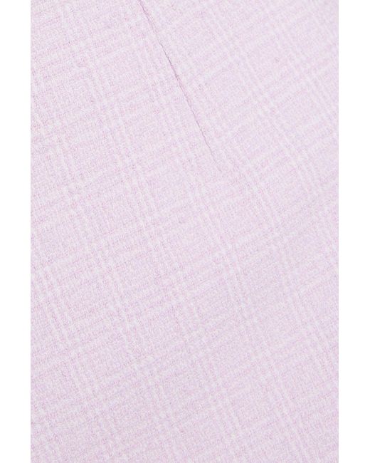 Claudie Pierlot Pink Prince Of Wales Checked Bouclé-Tweed Mini Skirt