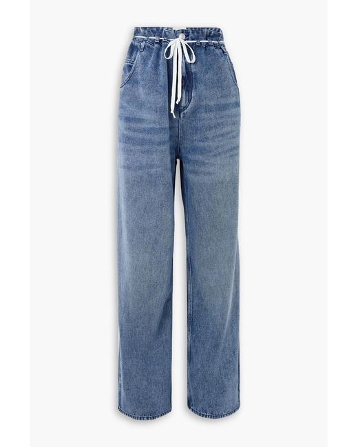 Isabel Marant Blue Jordy High-Rise Wide-Leg Jeans