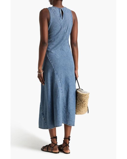Rag & Bone Blue Lisbon Denim Midi Dress