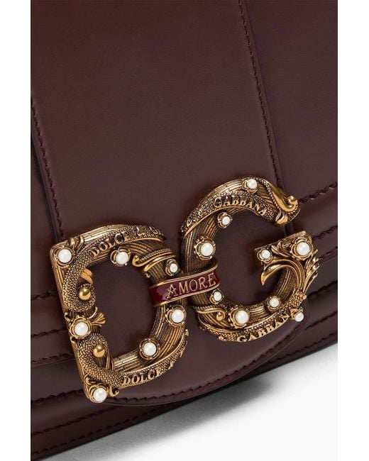 Dolce & Gabbana Brown Dg Amore Leather Cross-body Bag