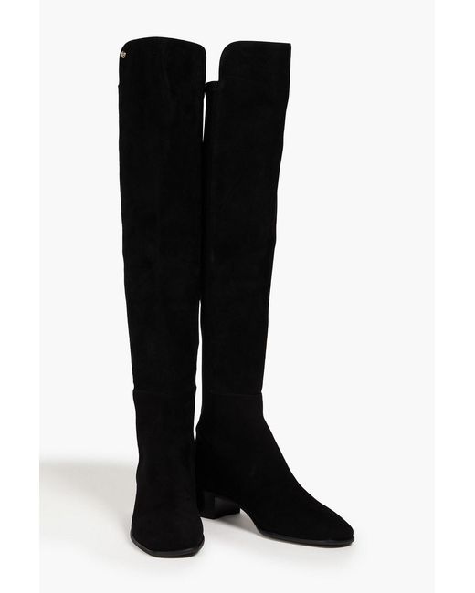 Stuart Weitzman Black City Microstretch And Suede Over-the-knee Boots