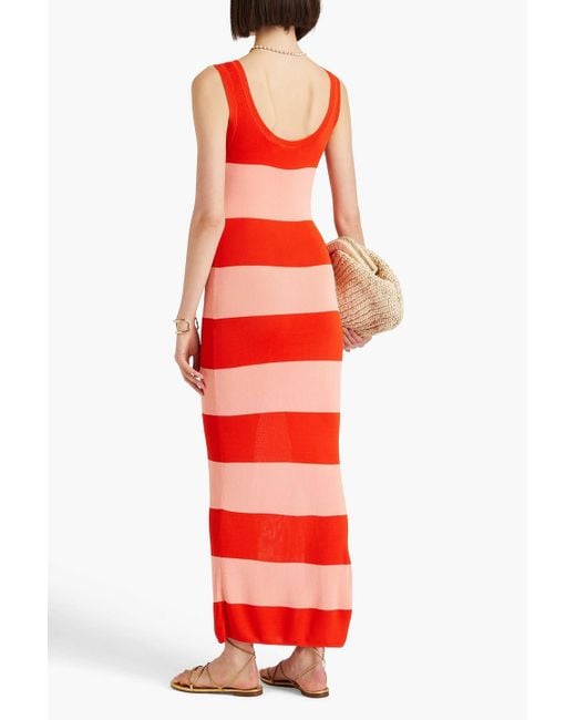 Zimmermann Red Striped Knitted Maxi Dress