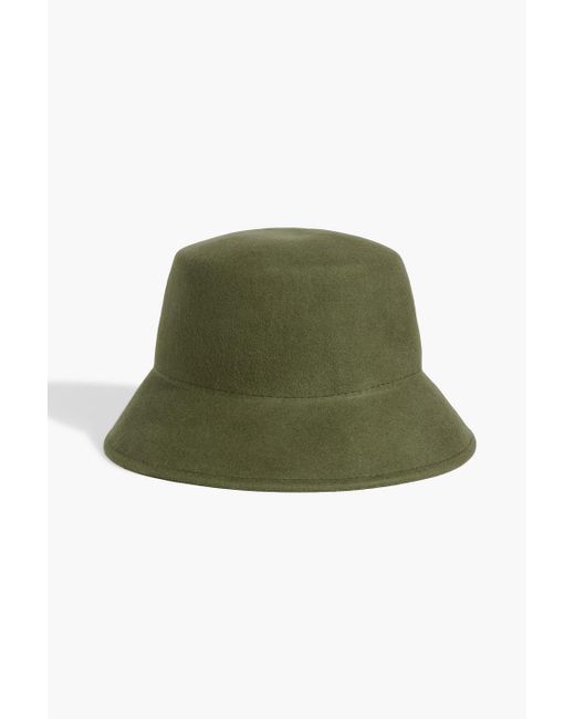 Eugenia Kim Green Jonah Wool-felt Bucket Hat