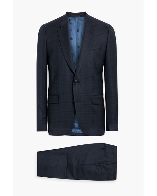 Paul Smith Karierter anzug aus wolle in Blue für Herren