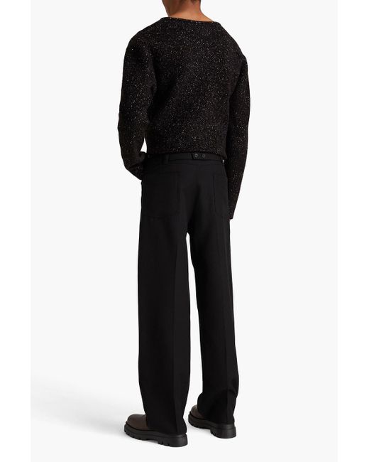 Emporio Armani Black Wool-twill Pants for men