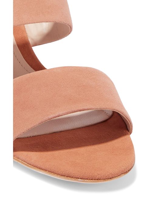 tan suede mules ladies