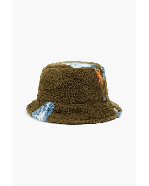 J.W. Anderson Green Botton-blend Fleece Bucket Hat for men
