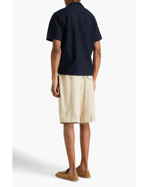 Rag & Bone Avery hemd aus lyocell mit lochstickerei in Black für Herren