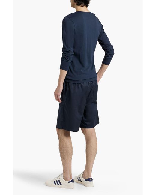 Rag & Bone Blue Irving Cotton-Blend Poplin Drawstring Shorts for men