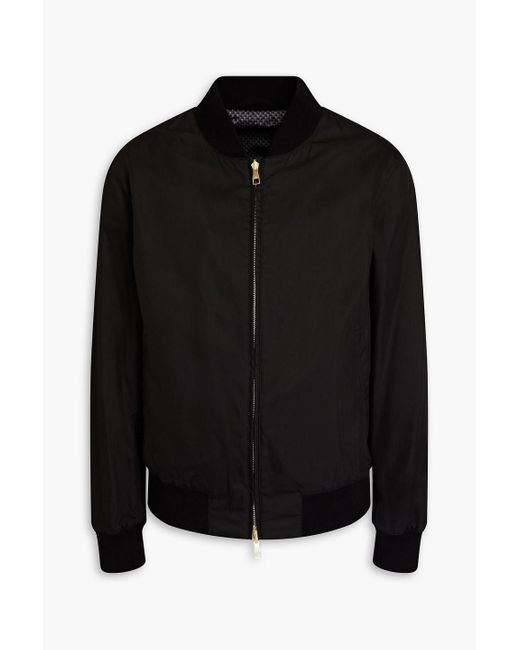 Dunhill Black Reversible Cotton-blend Twill And Shell Bomber Jacket for men
