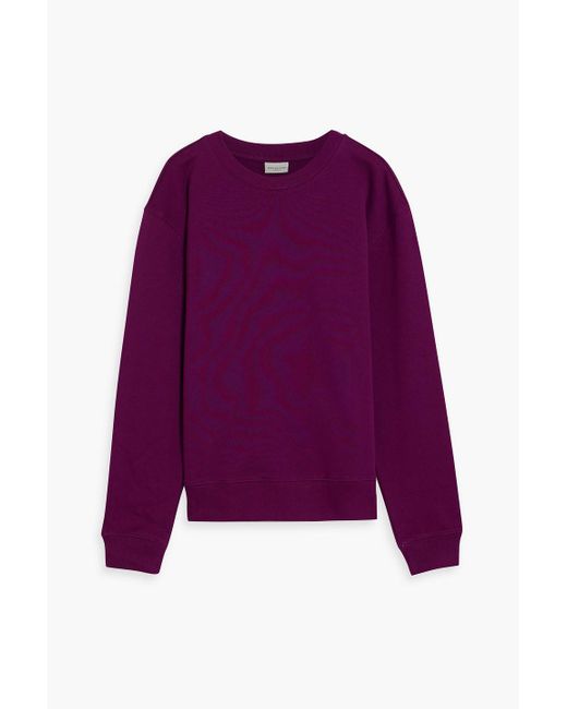 Dries Van Noten Purple French Cotton-terry Sweatshirt