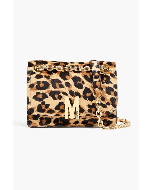 Moschino Multicolor Leopard-print Calf Hair Shoulder Bag