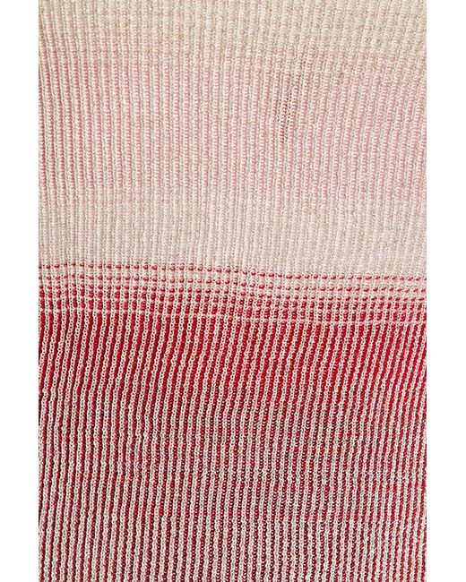 Missoni Pink Ribbed Wool-blend Turtleneck Sweater