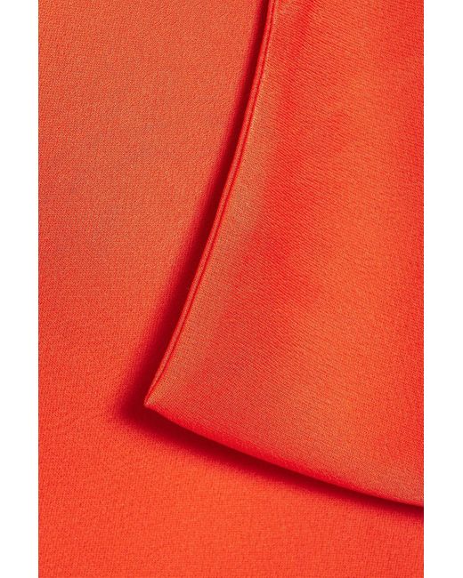 Jonathan Simkhai Orange Blane Draped Satin-crepe Midi Skirt