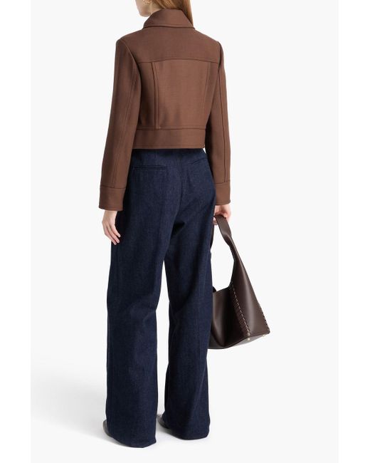 Joseph Brown Cranbrook cropped jacke aus twill aus einer wollmischung