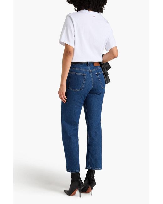 Victoria Beckham Blue Bernie High-rise Straight-leg Jeans