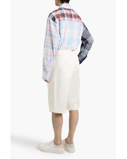 Thom Browne Blue Checked Cotton Shirt for men