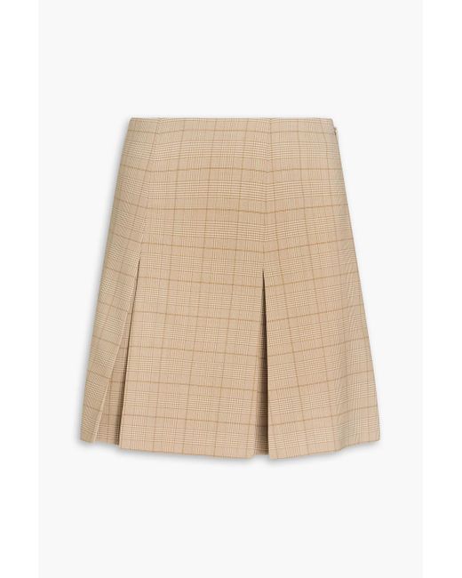Claudie Pierlot Natural Prince Of Wales Checked Tweed Mini Skirt
