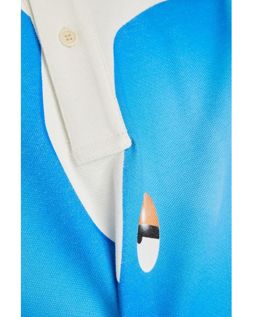 J.W. Anderson Blue Printed Cotton-piqué Polo Shirt for men