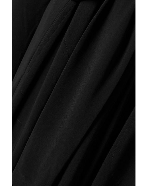 Norma Kamali Black Tie-front Stretch-jersey Maxi Dress
