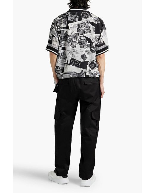 Dolce & Gabbana Black Cotton-blend Twill Cargo Pants for men