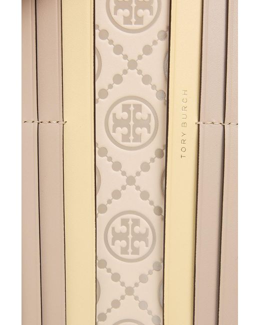 Tory Burch Natural T Monogram Embossed Leather Wallet