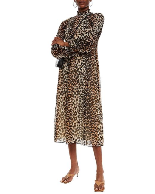 ruffle leopard dress