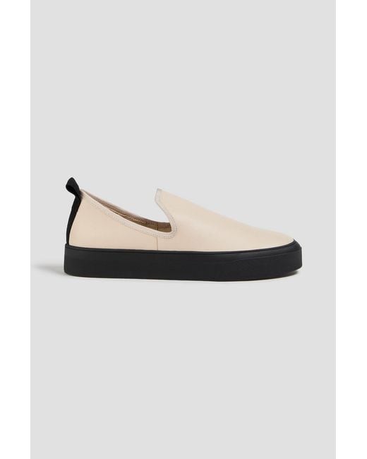 A.Emery White Adler Leather Slip-On Sneakers